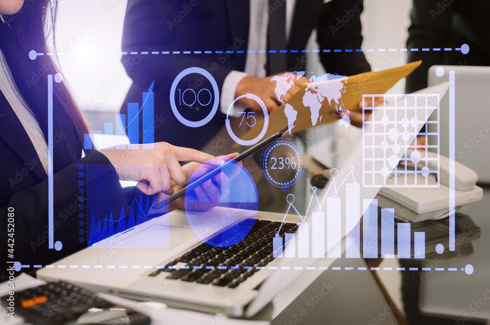 Financial report data of business operations (balance sheet and income statement and diagram) as Fin