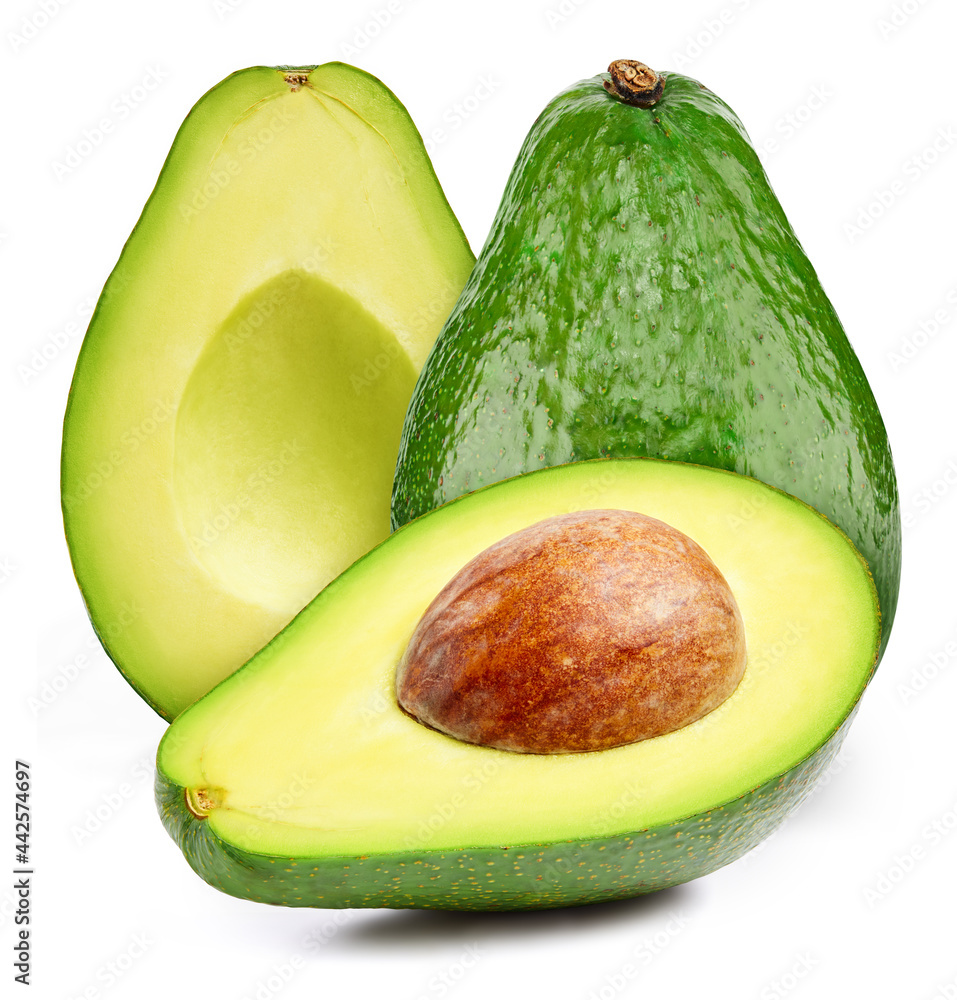 Avocado isolated on white background