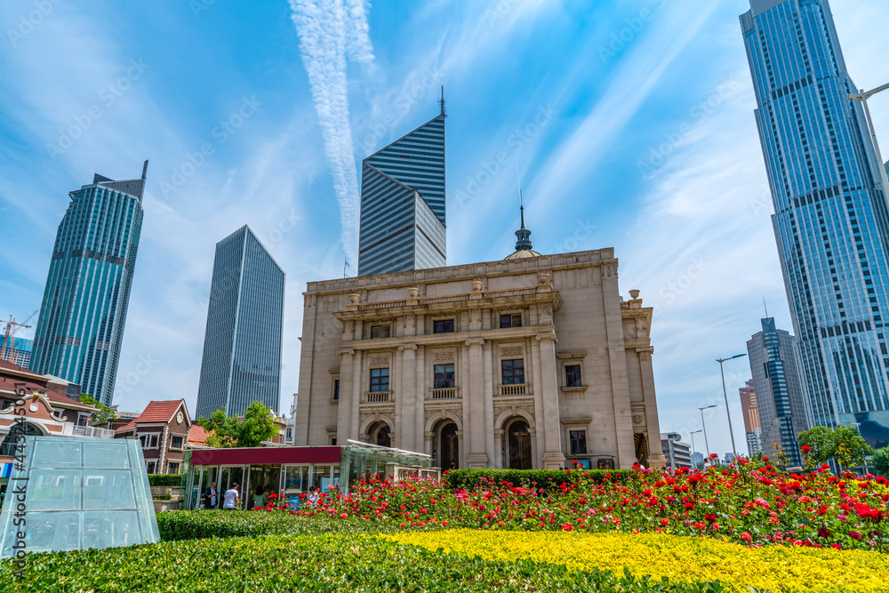 天津小白楼中心街区建筑景观