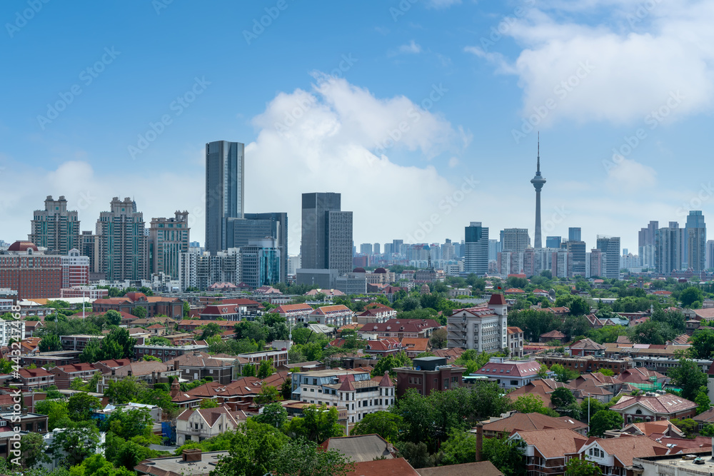 天津城市建筑景观航拍