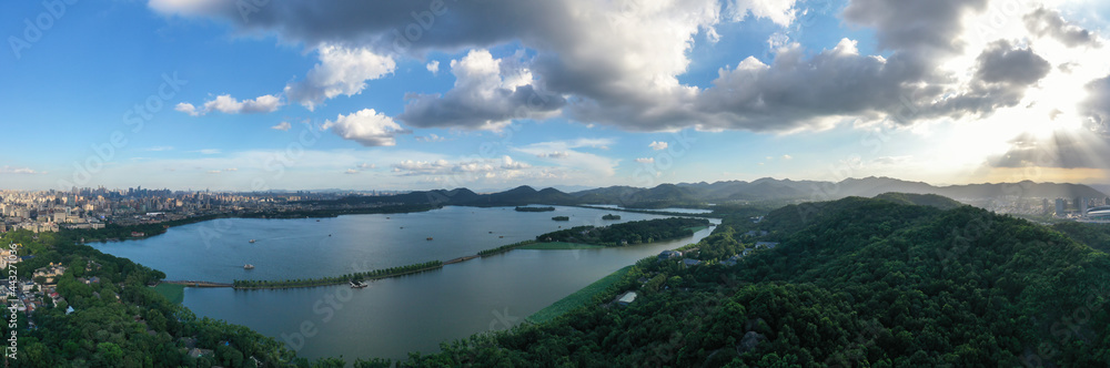 中国杭州的城市天际线