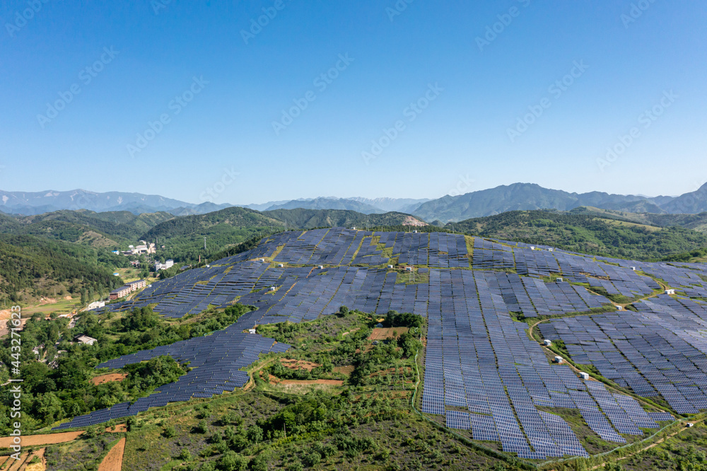 solar panels in power station