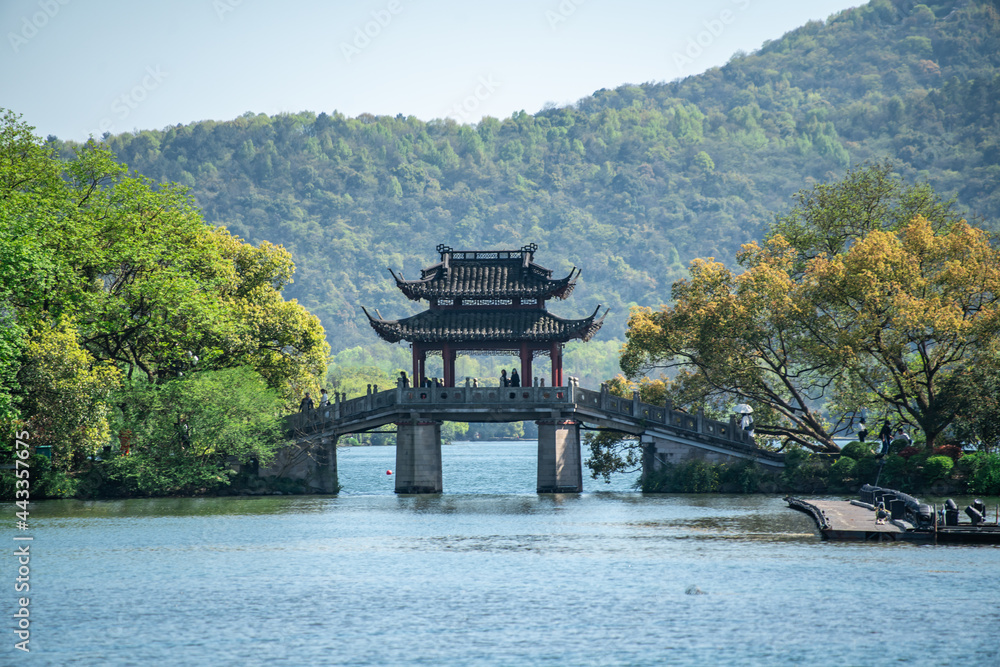 The beautiful landscape of West Lake in Hangzhou