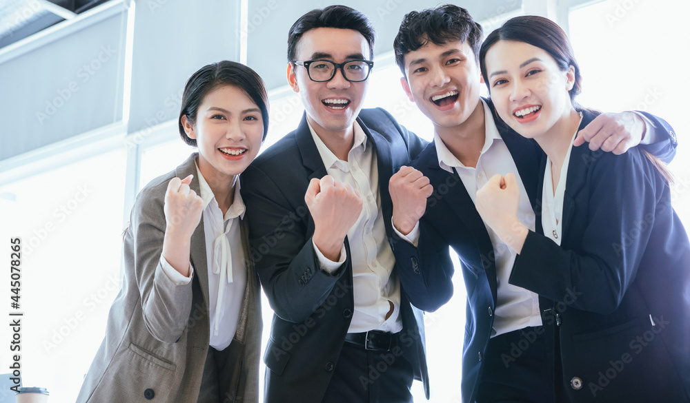 Group portrait of Asian business people