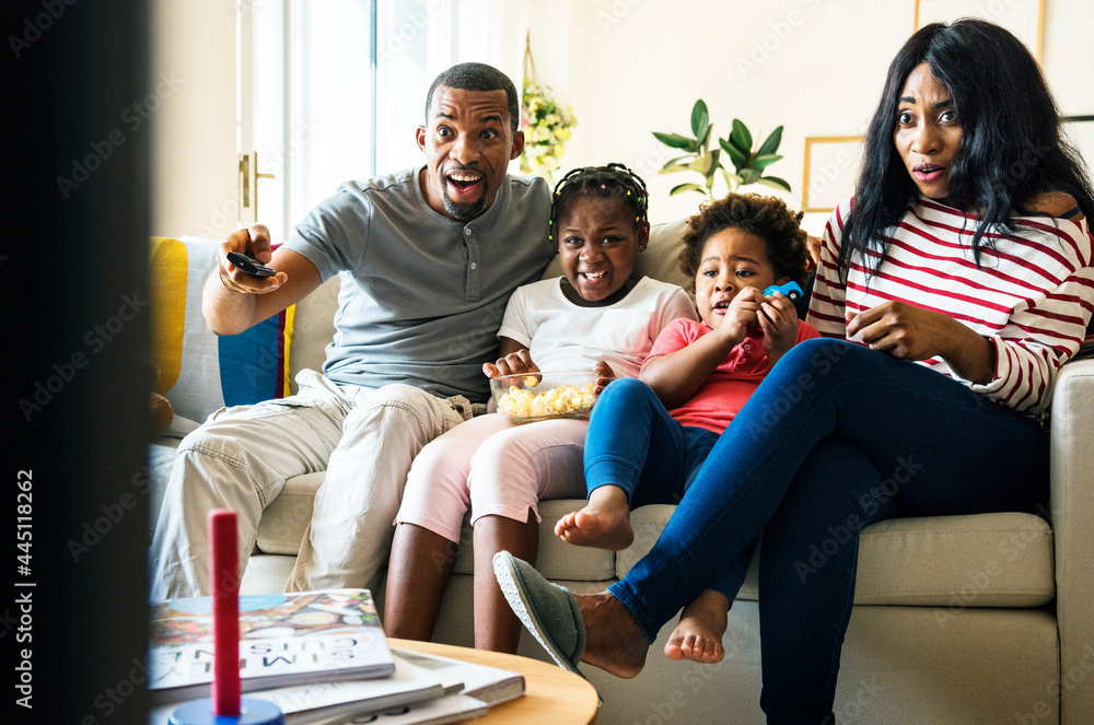 African family spending time together