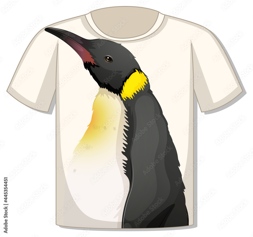 Front of t-shirt with penguin template