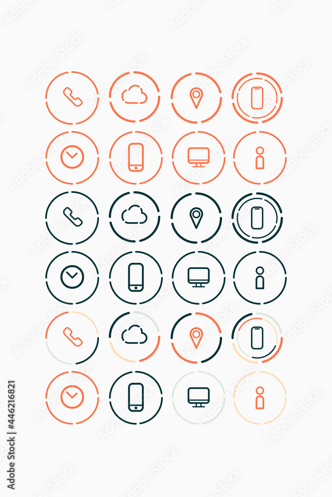 Computer icons and symbols vector collection