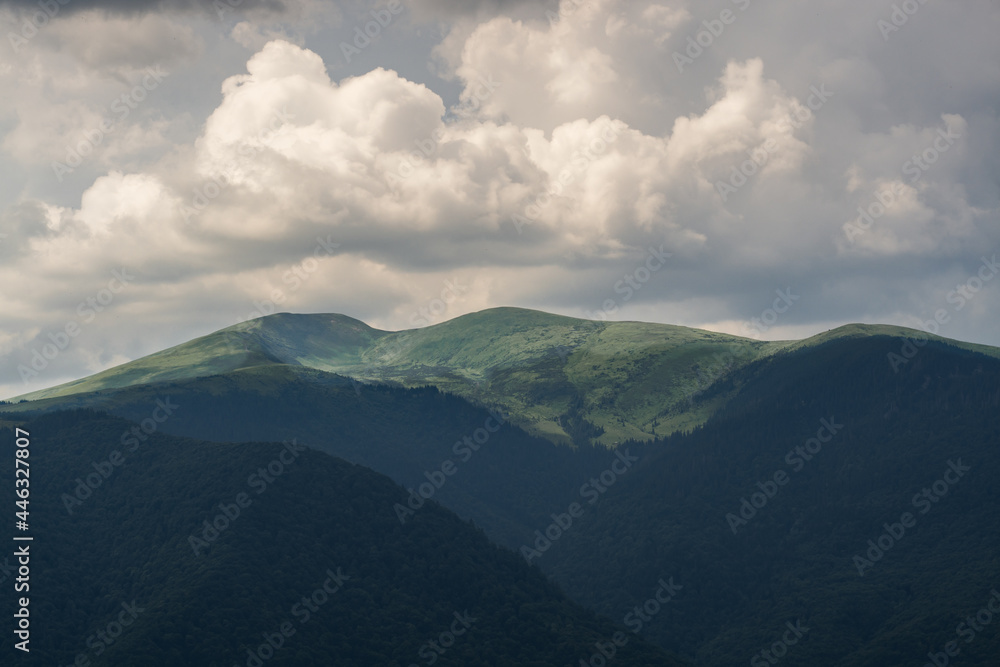 clouds over the mountains