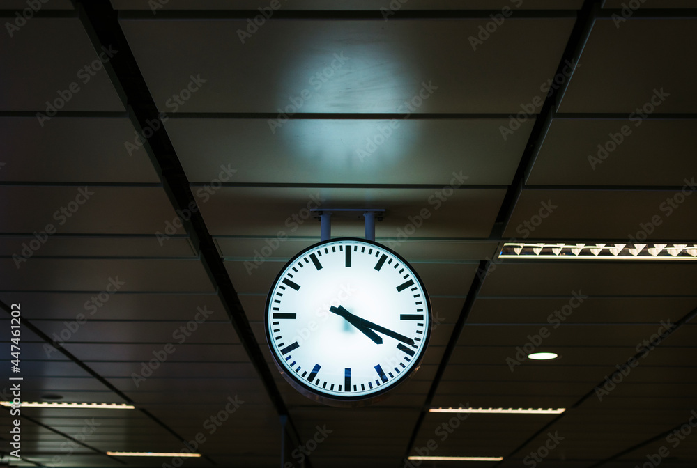 Clock on a train station