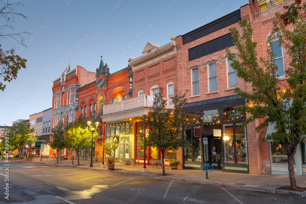 Provo, Utah, USA downtown on Center Street