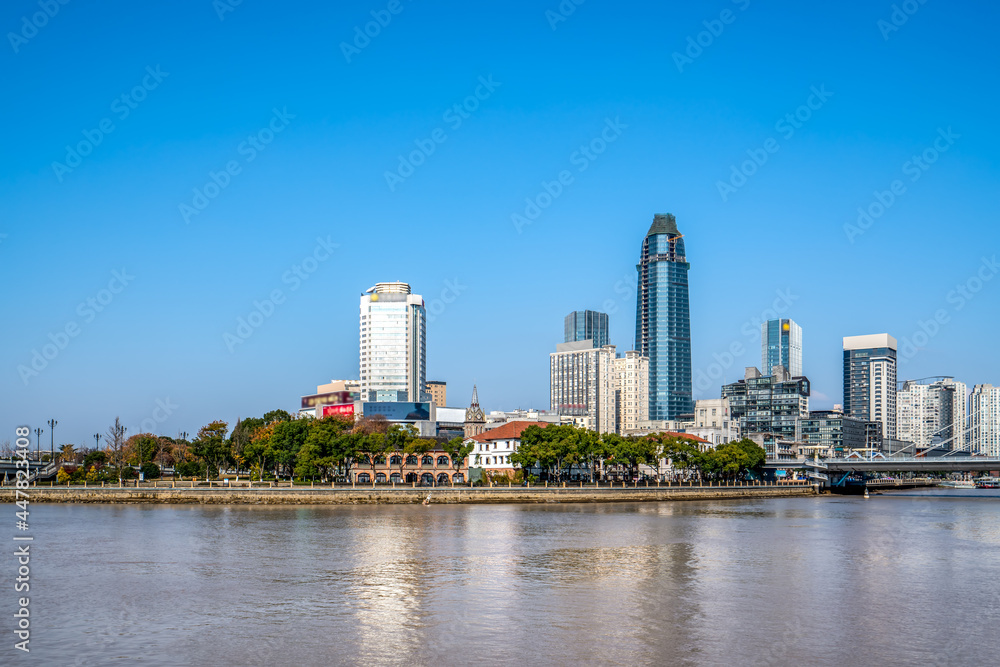 宁波三江口城市景观街景