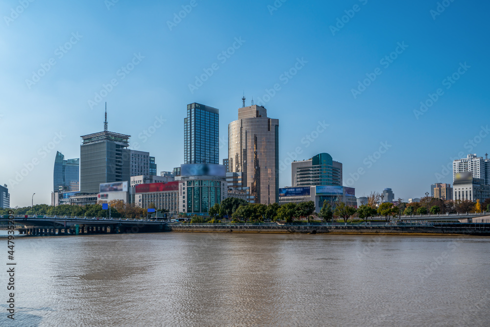 宁波三江口城市景观街景