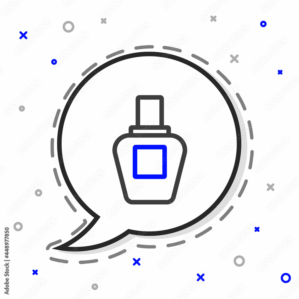 Line Perfume icon isolated on white background. Colorful outline concept. Vector