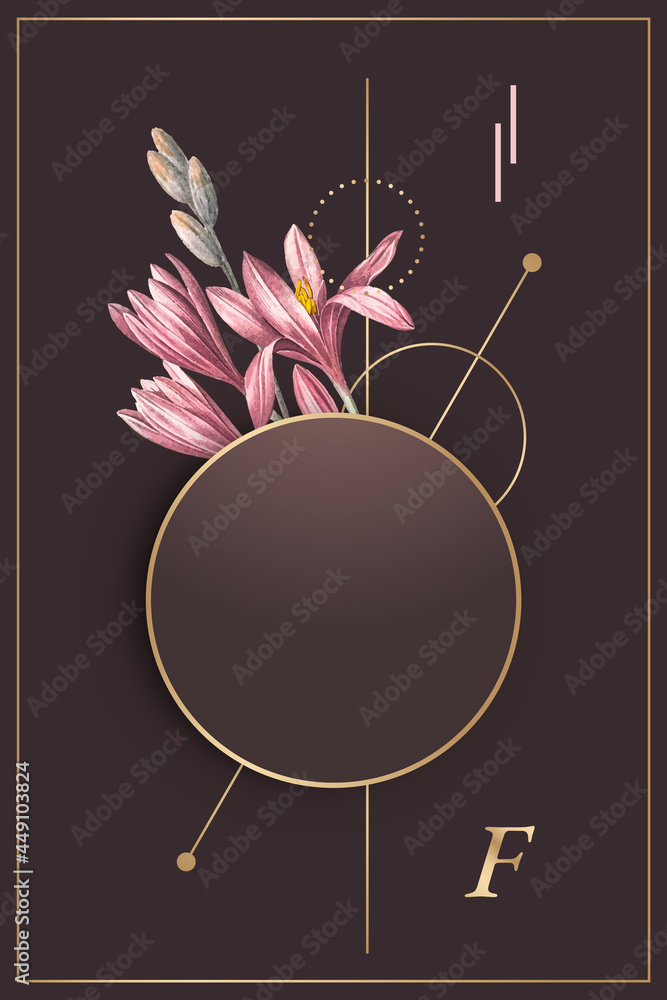 Pink amaryllis pattern background vector