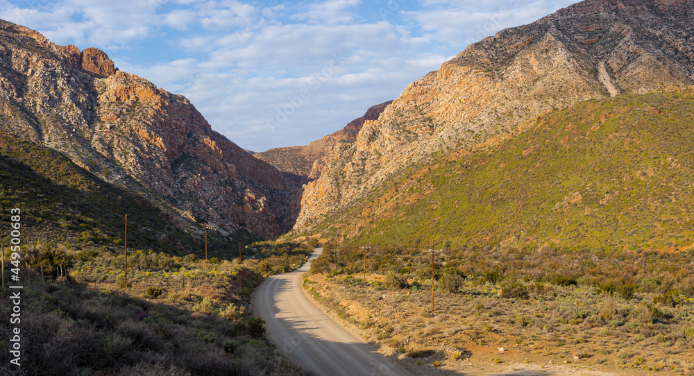 Swartberg Pass through the Swartberg Mountains. Great Karoo. Prince Albert. Western Cape. South Afri