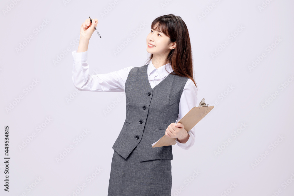 Asian beauty in professional suit