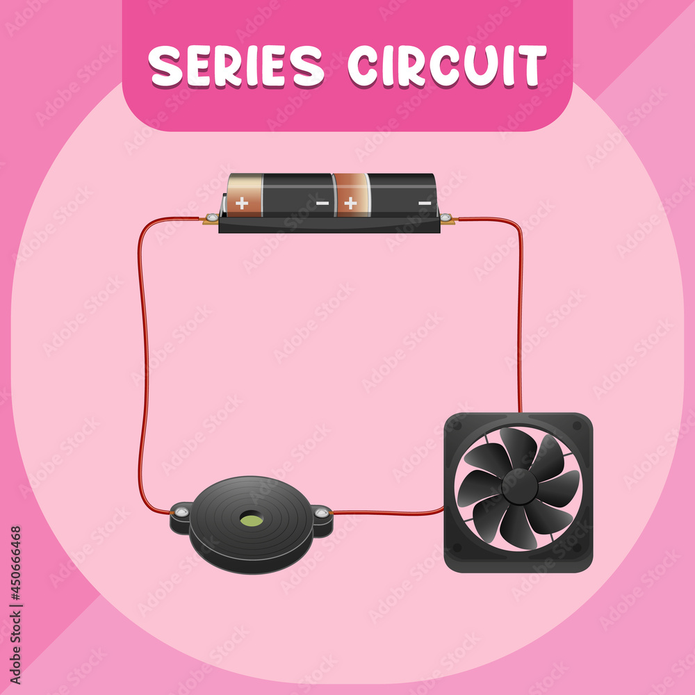 Series circuit infographic diagram