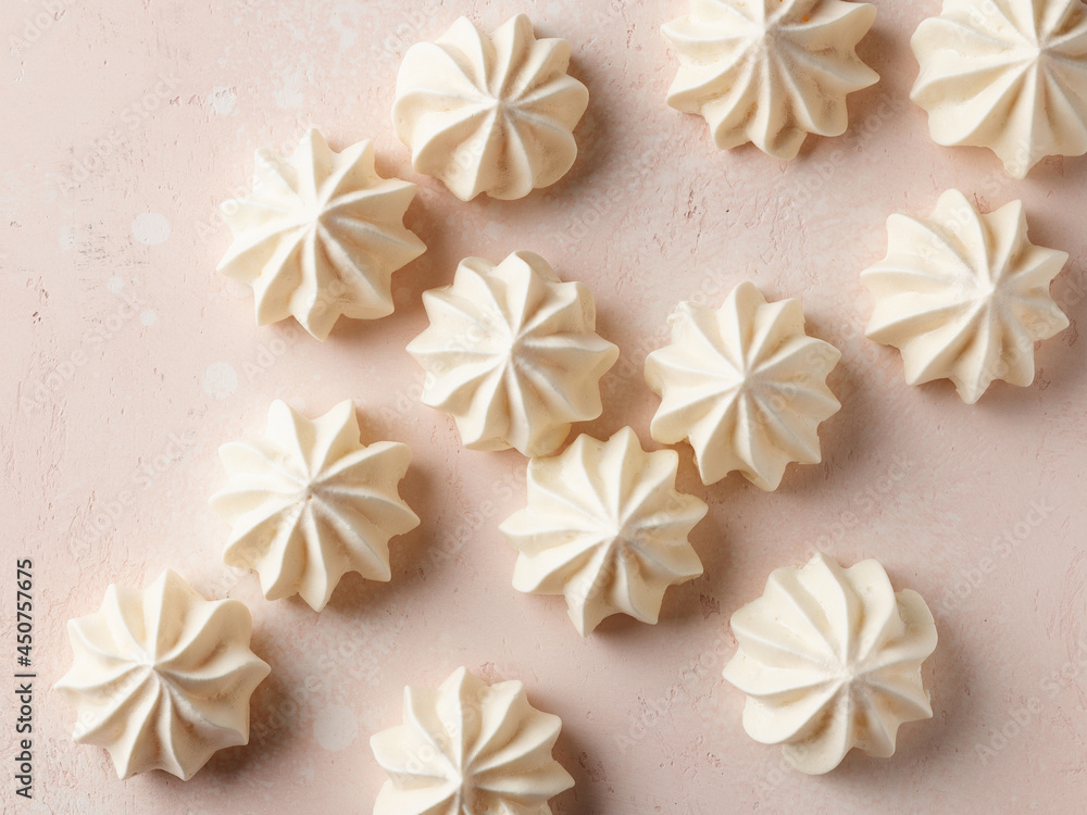 freshly baked meringue cookies