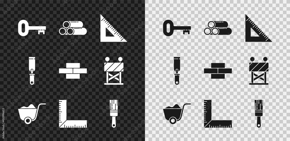 Set Old key，Industry metallic pipe，Triangular ruler，Shovel，Corner，Paint brush，Rasp锉刀和Br