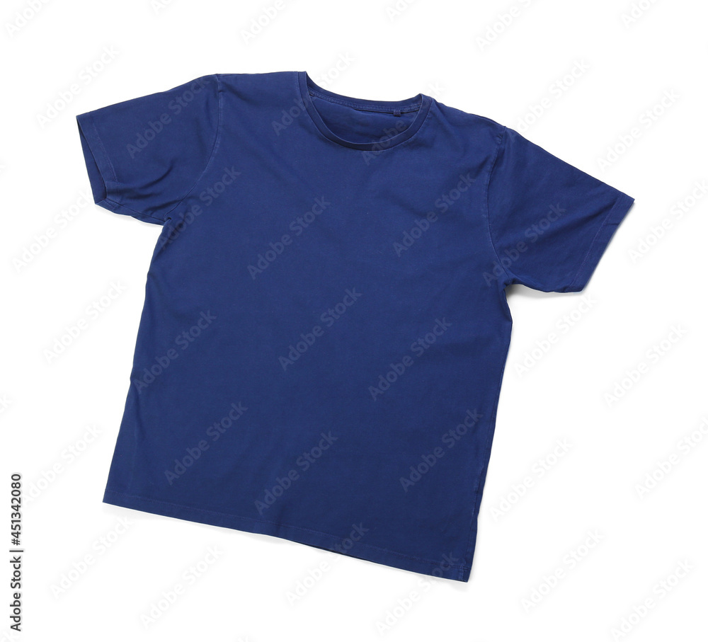 Stylish t-shirt on white background