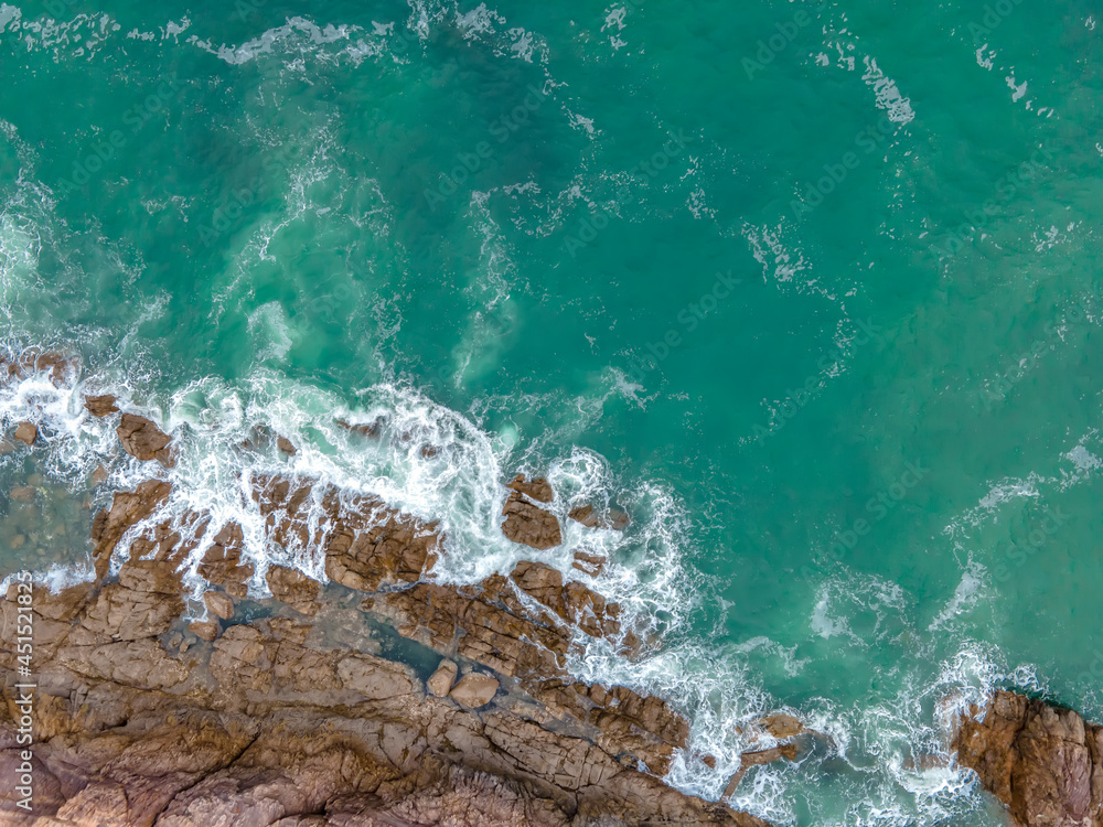 Aerial photography of coastline reef