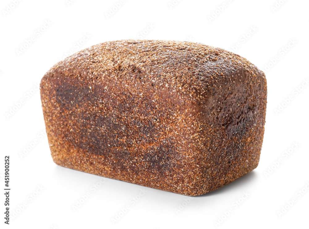 Fresh bread on white background