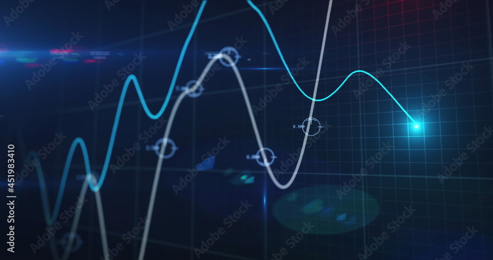 5g文本图像，范围在金融数据处理线上旋转