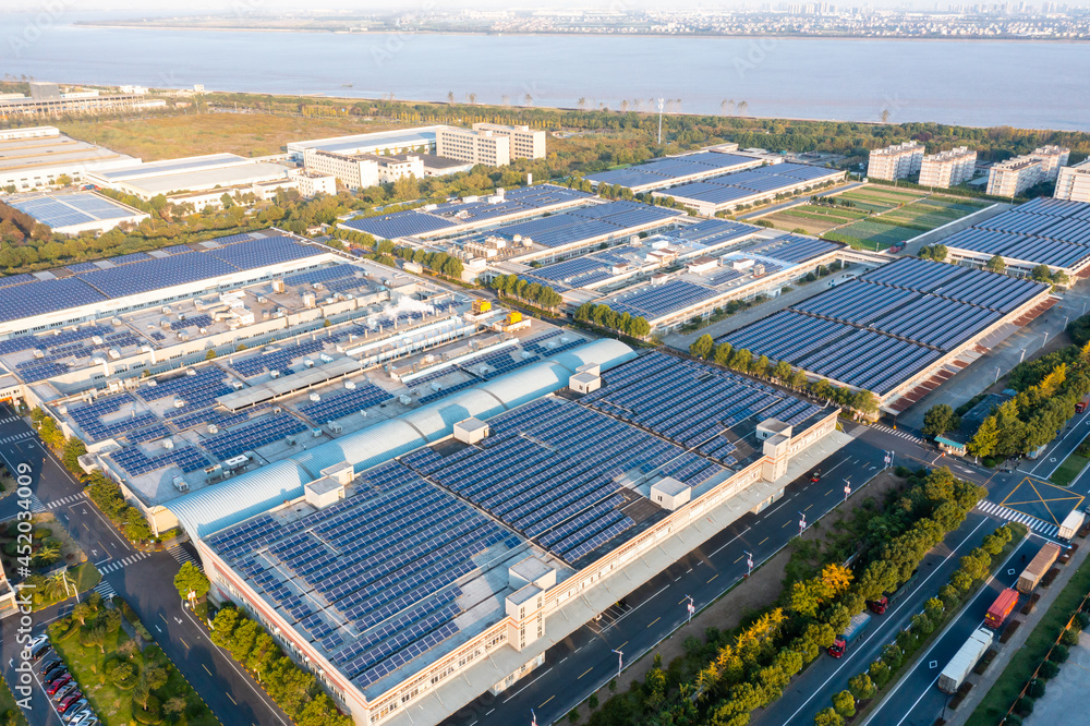 solar power station in factory