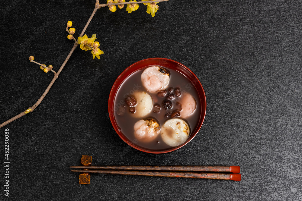 おしるこ　sweet red bean(adzuki) soup 