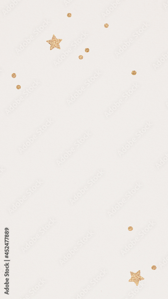 Beige background with gold stars pattern