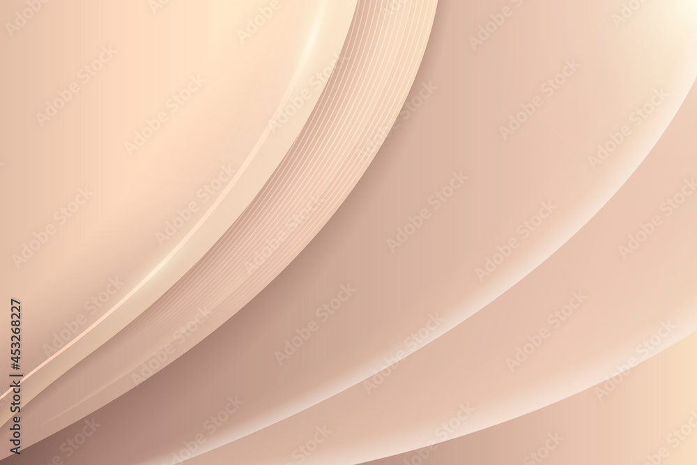 Beige abstract curved background