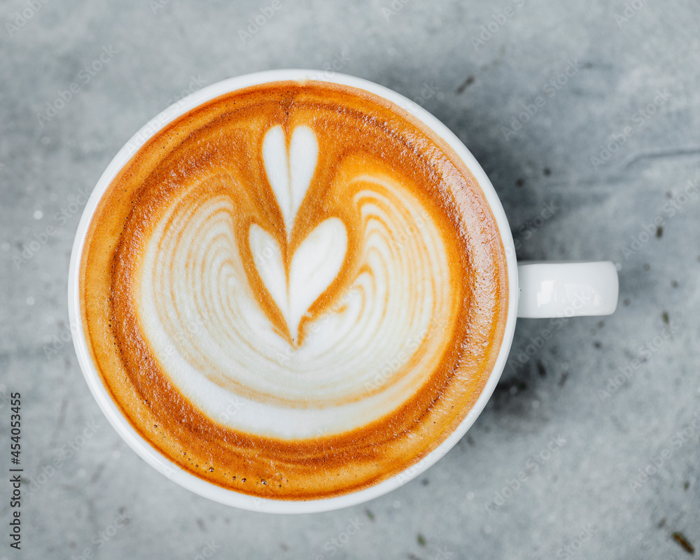 Aerial view of latte art