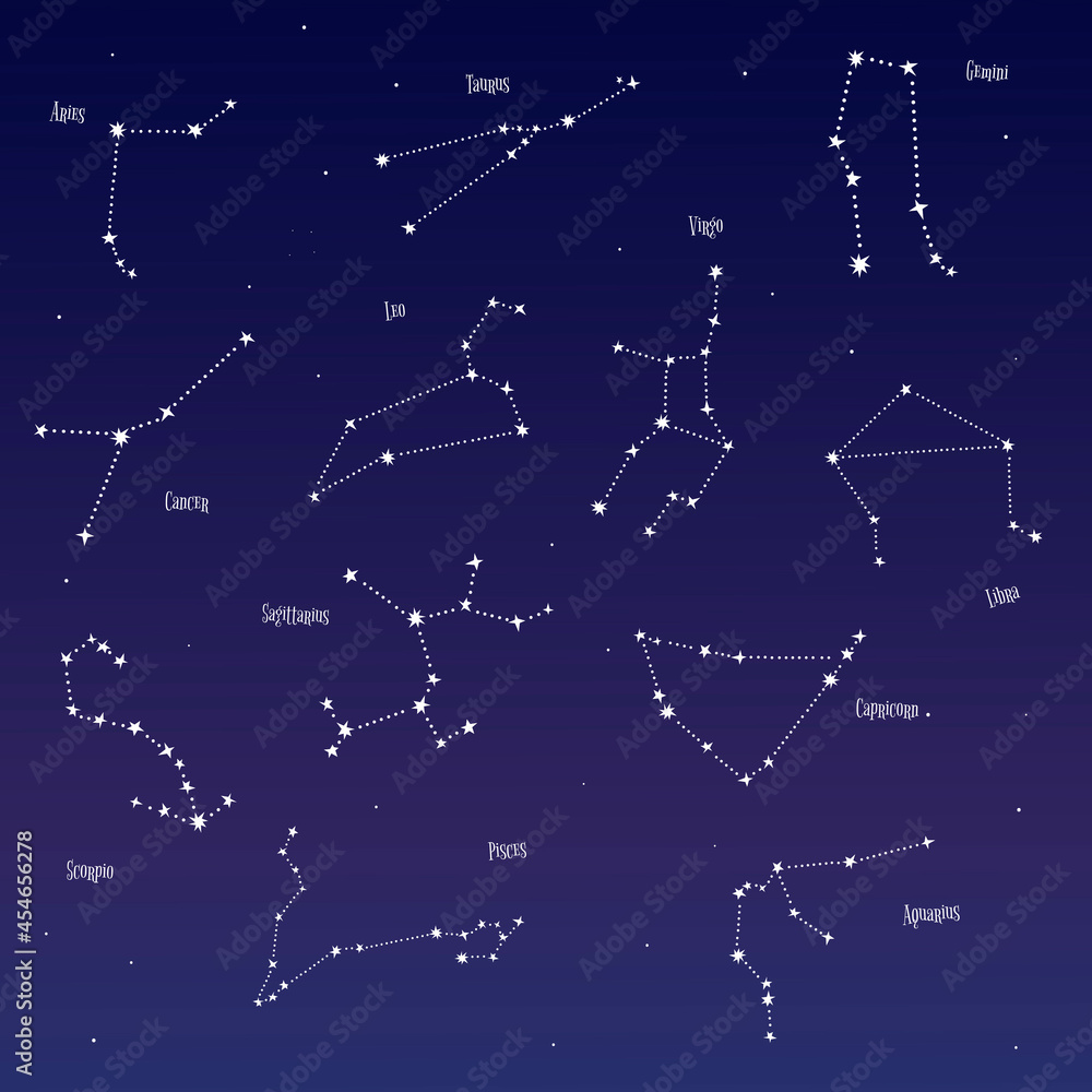 Astrological star signs vector set