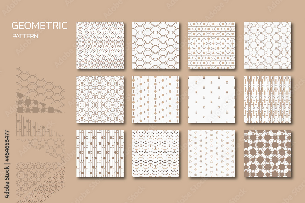 Seamless geometric pattern set