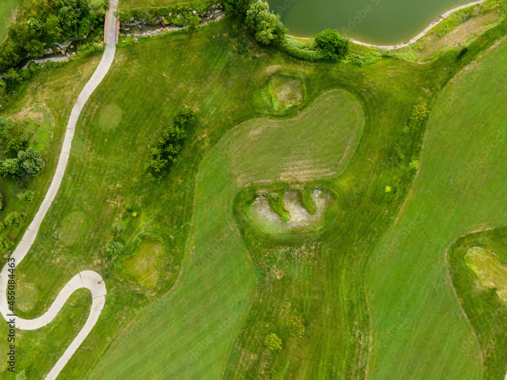 Aerial photography of Qingdao Coastline Golf Course