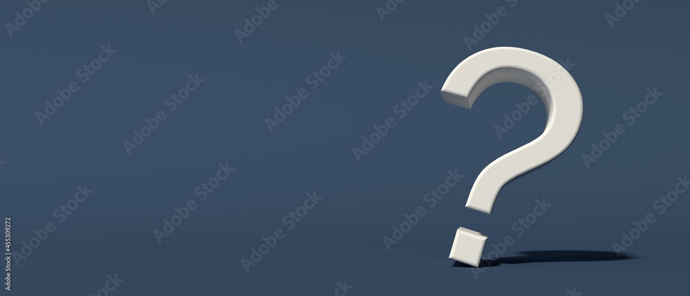 Question mark - 3D render