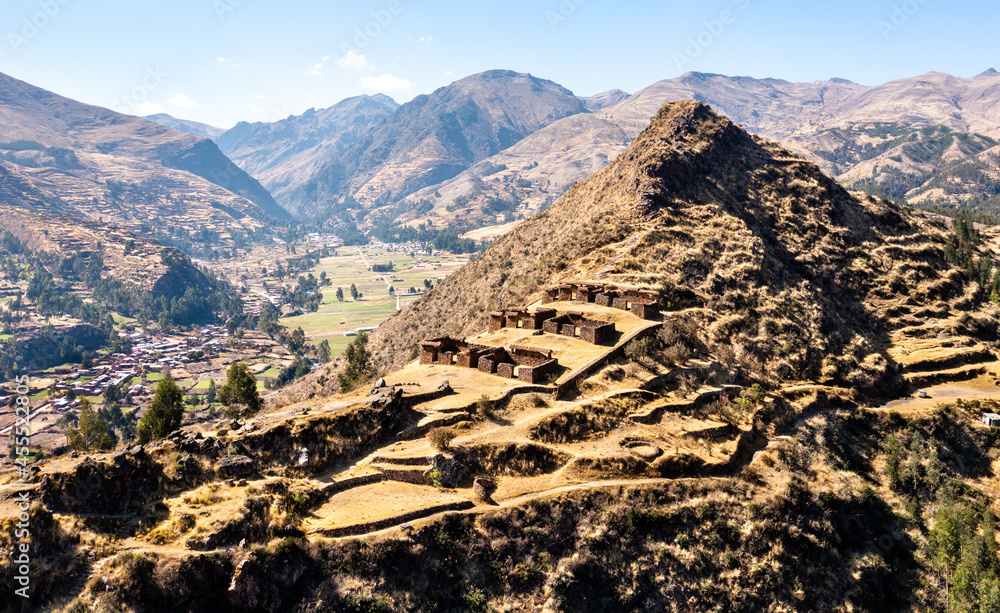 Machu Pitumarca ancient Inca town in Peru