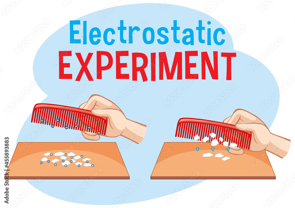 梳子和纸的静电实验