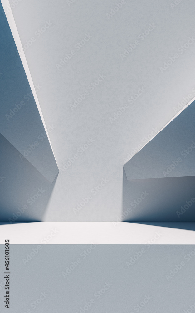 Abstract geometric architecture, 3d rendering.