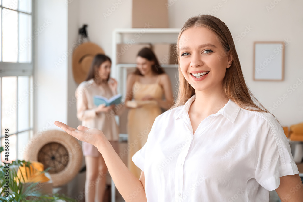 Female business owner in warehouse store