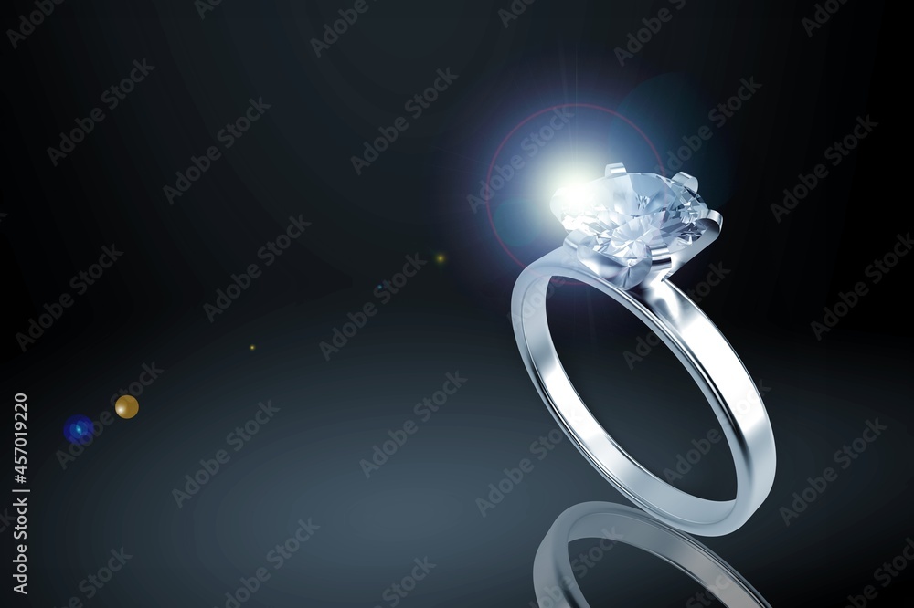 Beautiful ring accessory on a black background