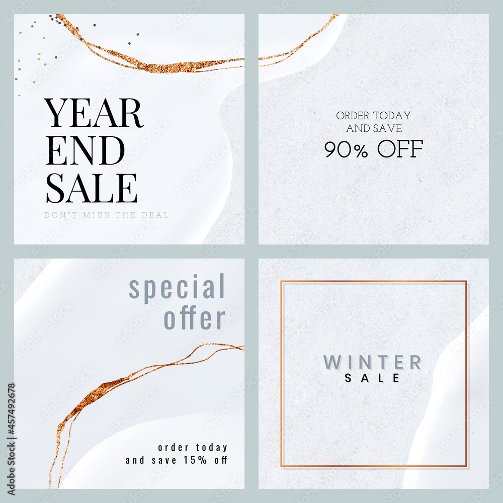 Fashion sale template collection vector