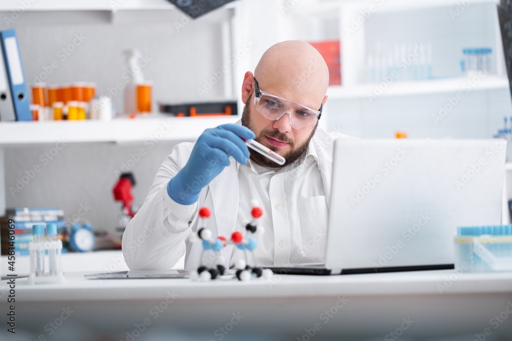 Health care researchers working in life science laboratory, work for test a vaccine