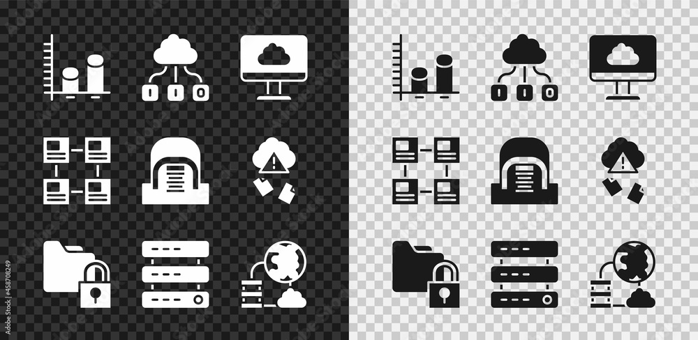 设置数据分析，云技术数据传输，文件夹和锁定，服务器，数据，Web主机，Netwo