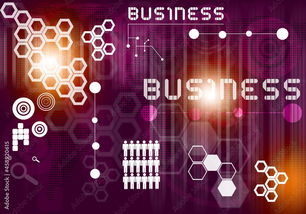 Innovative technologies in business. Abstract background