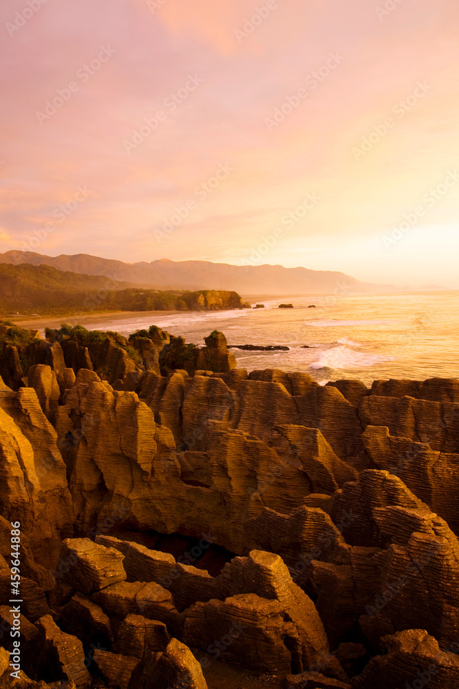 Pancake Rocks，Punakaiki，南岛，新西兰。