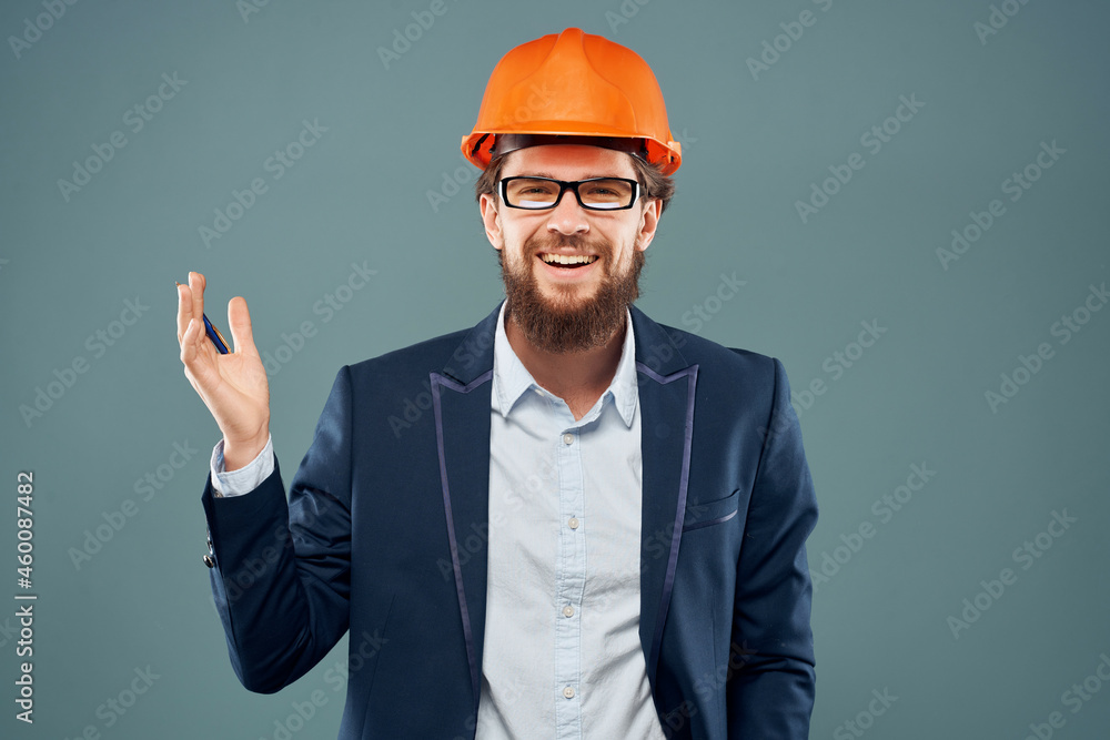 bearded man professional working profession success isolated background