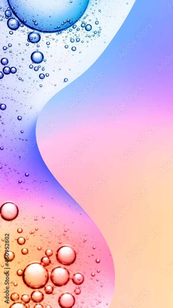 Gradient phone wallpaper abstract oil bubble background