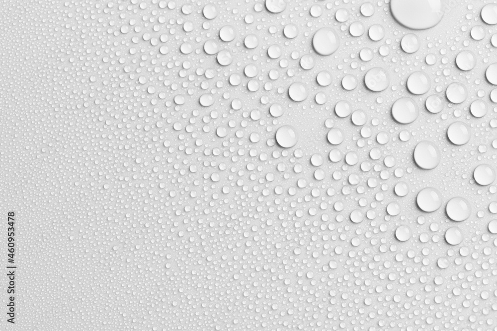 Water drops texture background, white design