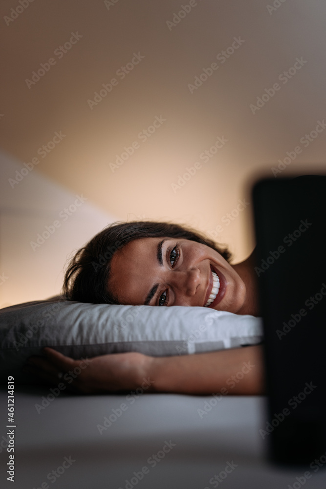 Adult woman, waking up to train.